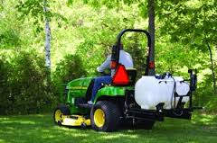 Picture of lawn mower on grass